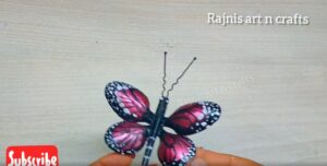 ساخت کاردستی پروانه با قاشق پلاستیکی